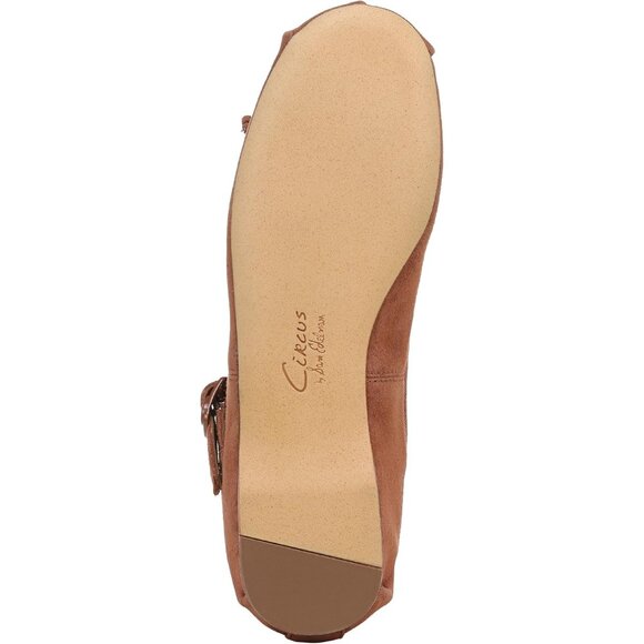 Circus NY by Sam Edelman Women's Rich Cognac Leather Cross Strap Ballet Flat - Picture 4 of 6